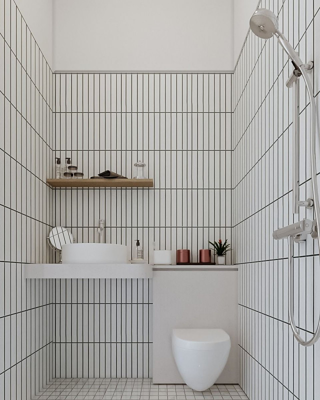 contoh desain kamar mandi dari Vorme Spatial
