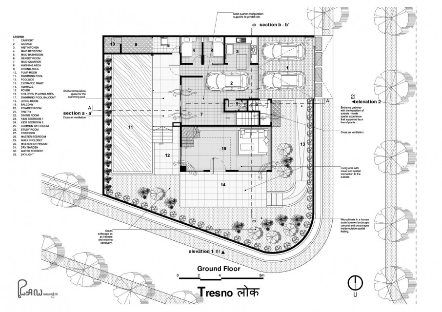 Tresno, A Tropical House Designed by the Geomancy Principle