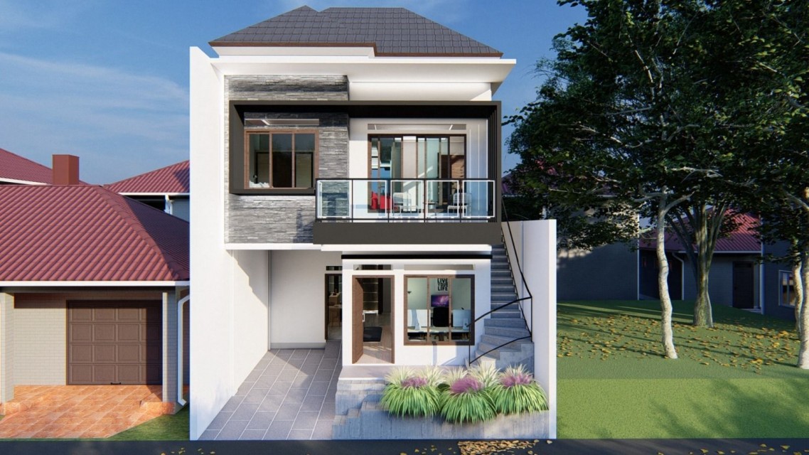 6 Inspirasi Desain Rumah Minimalis 6x12 Tampak Depan